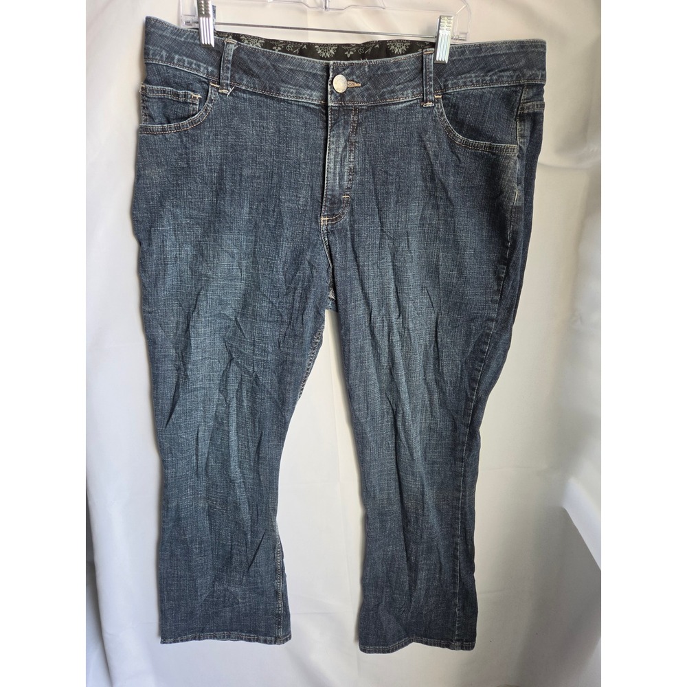 Riders by Lee Comfort No-Gap Jeans Womens Dark Wash Stretch Mid Straight